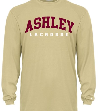 Ashley Lacrosse Gold Long Sleeve Performance T-Shirt - Orders due Wednesday, March 13, 2024